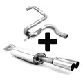 Stainless Steel Racing System Dual 76mm Tailpipe