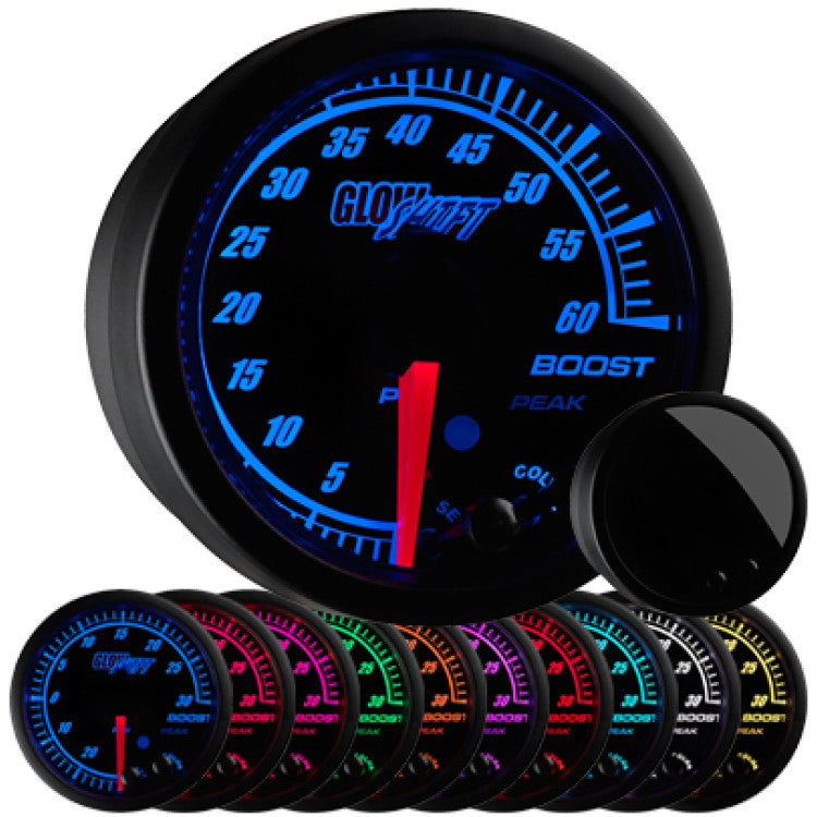 Elite 10 Color Series 60 PSI Boost Gauge