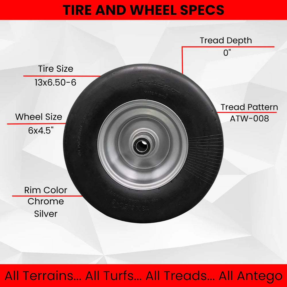 13x6.50-6 Semi-Pneumatic Tire and Wheel Assembly
