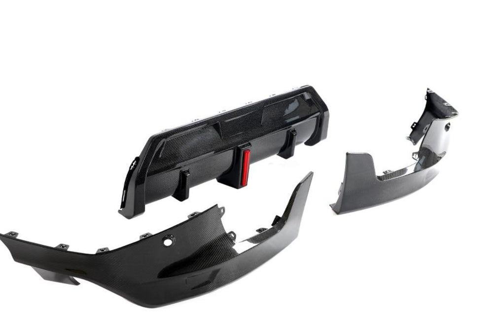 3-Piece Carbon Fiber Diffuser with Brake Light