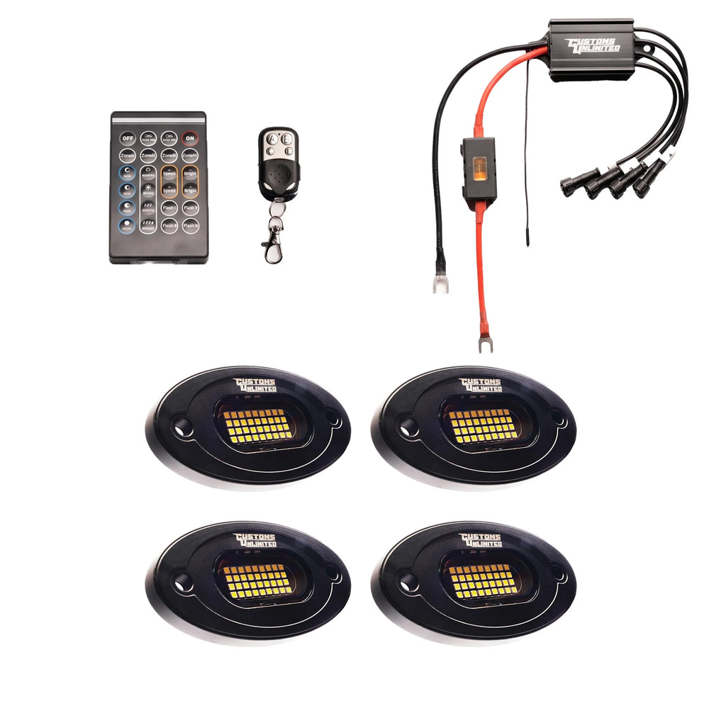 Pure White 36 LED Plug & Play Rock Light Kit
