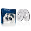 Drilled and Slotted Front Brake Rotors