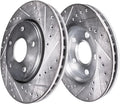 8-Piece Front and Rear Drilled/Slotted Rotor & Ceramic Pad Kit