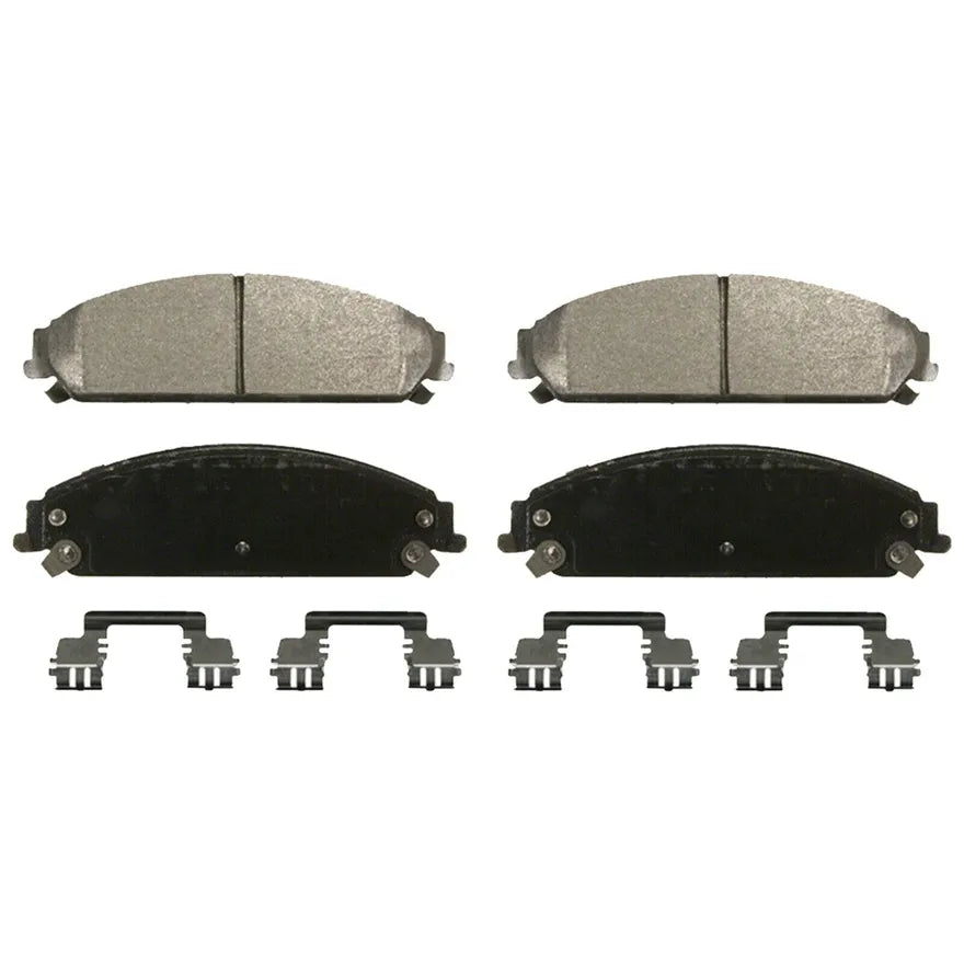 Front and Rear Disc Rotors and Ceramic Brake Pads Kit