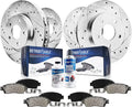 Drilled and Slotted Rotor and Ceramic Brake Pad Kit