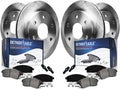 Front and Rear Disc Rotor and Ceramic Brake Pad Kit