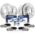 Rear Disc Brake Rotors, Drilled and Slotted