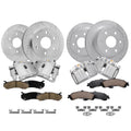 Rear Disc Brake Rotors, Drilled and Slotted