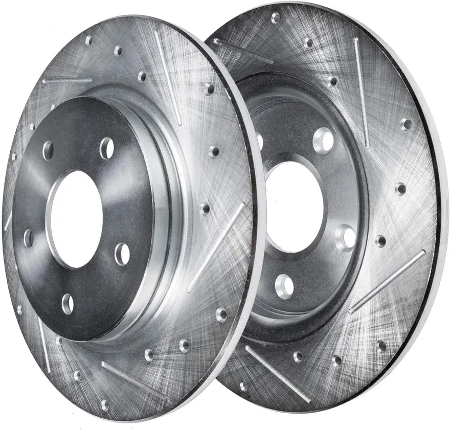 Rear Drilled and Slotted Brake Rotors