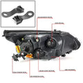 LED U-Halo Projector Headlights Black