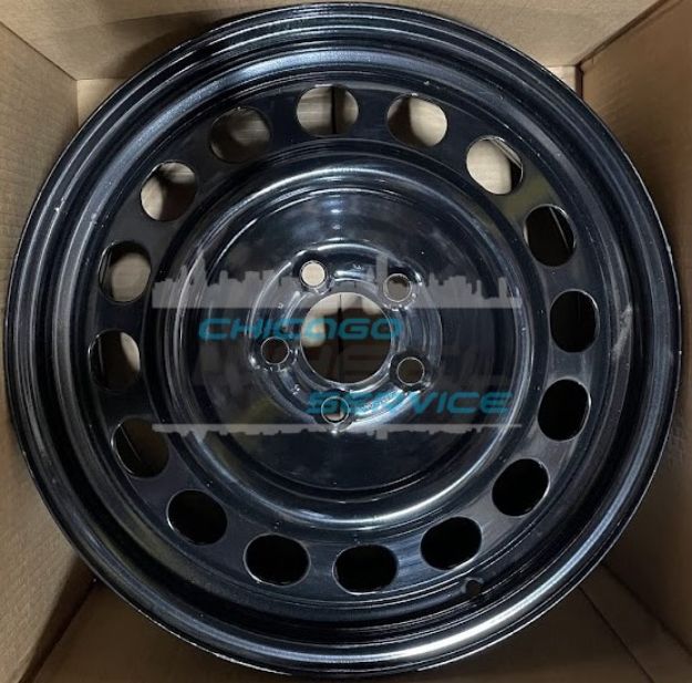 18x7.5 Powder-Coat Black Steel Wheel