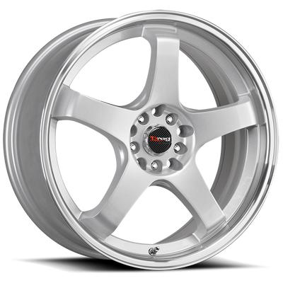 DR-63 17x7 +40 5x100 Silver Machined Lip Alloy Wheel
