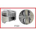 Cast Flat Top Piston Set, 4.00-inch Bore