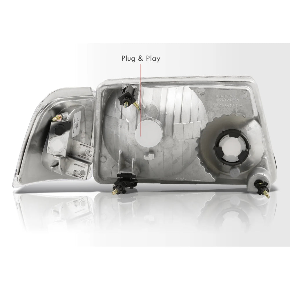 Headlight Assembly, Chrome Housing