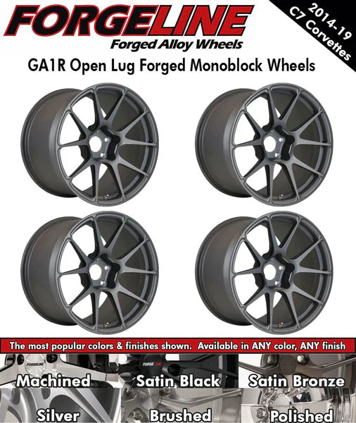 GA1R Open Lug 1-Piece Forged Monoblock Wheel