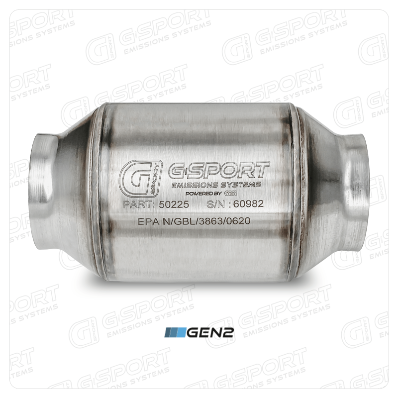 GEN 2 HO High-Flow Catalytic Converter 2.5-Inch