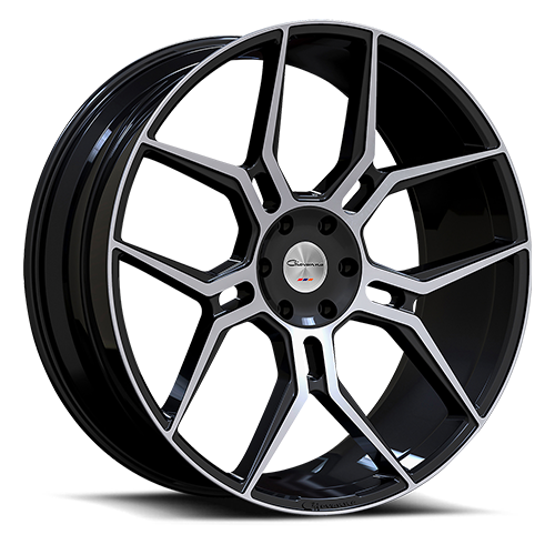 Haleb 22x9 Gloss Black with Machined Face Split 5-Spoke Wheel