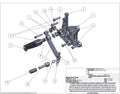 Billet Aluminum Rearsets w/ Carbon Heel Guard