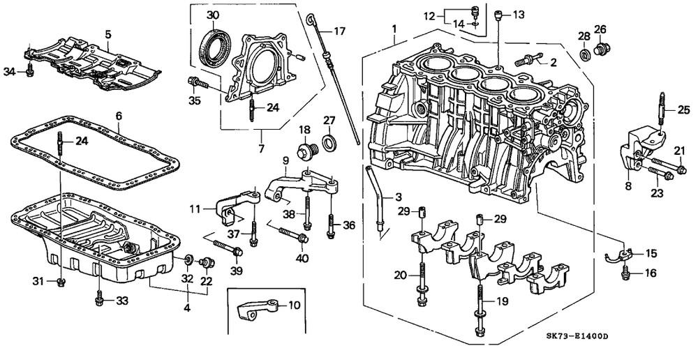 B17A1 Cylinder Block Assembly