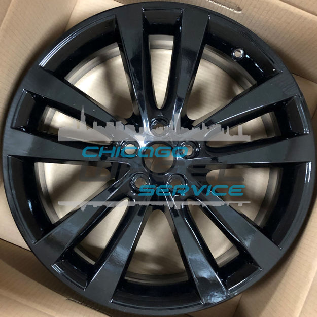 19x7.5 Front Alloy Wheel, Gloss Black 5 Twin-Spoke