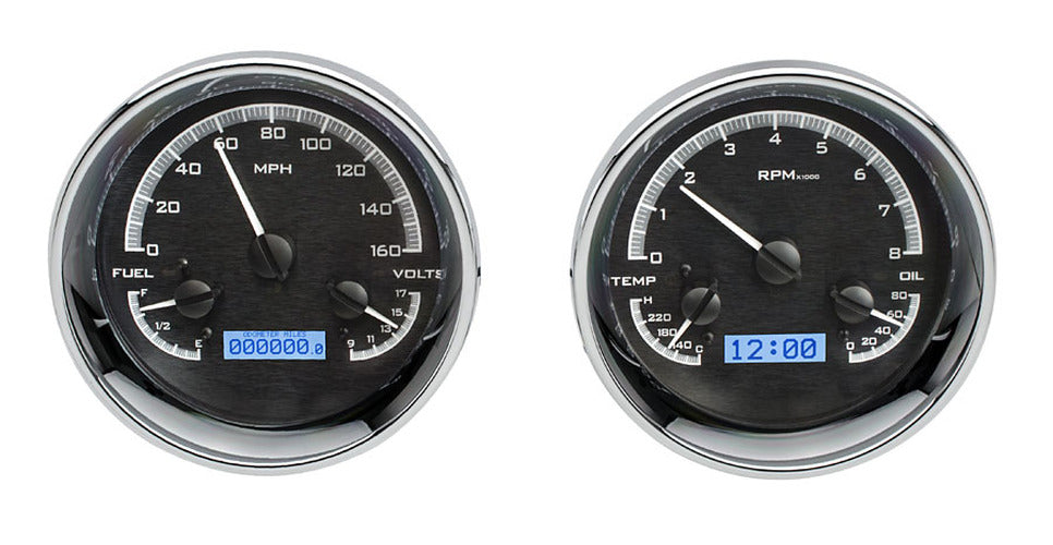 Universal Dual 5.4" Analog Instrument Gauge Set