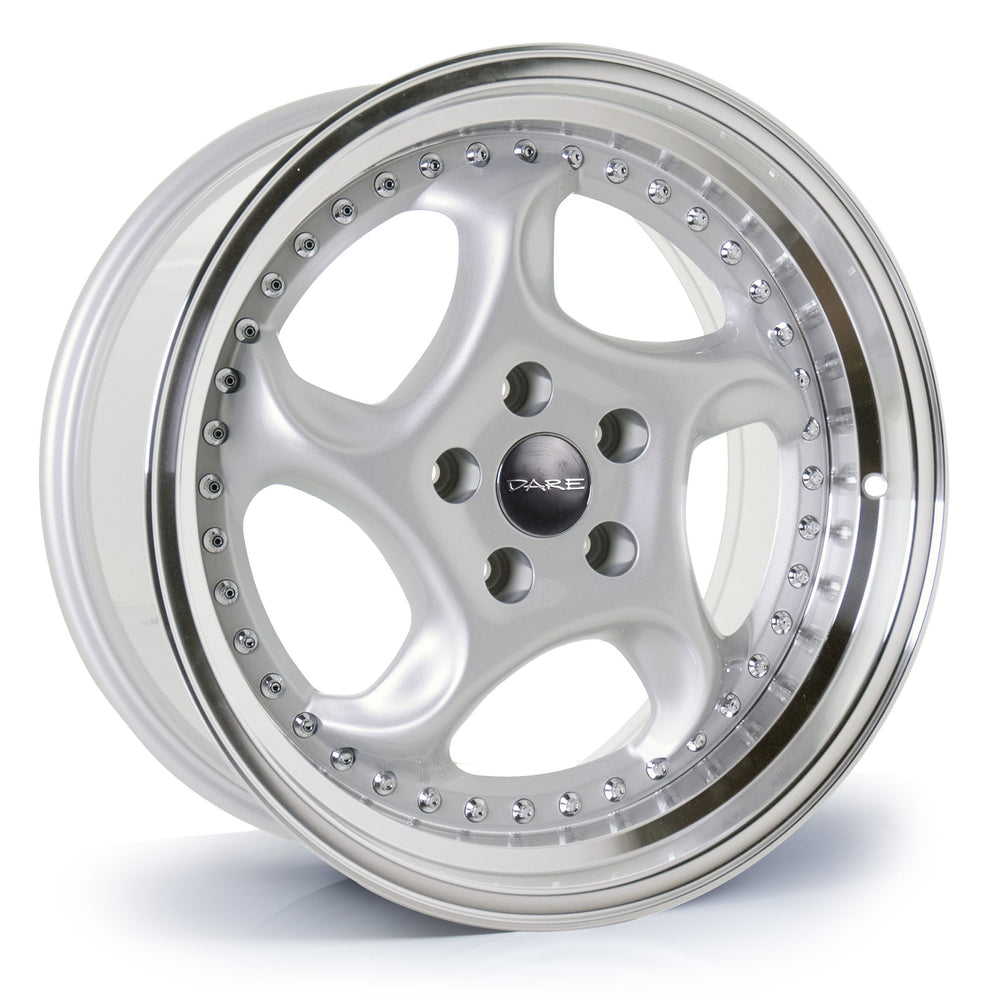 F6 17x7.5 5x112 ET42 Silver Polished Lip Alloy Wheel