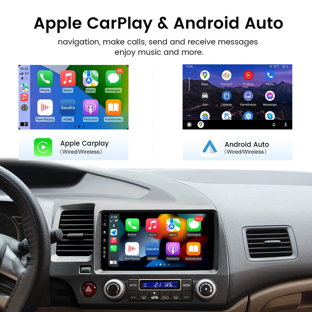 9-Inch Car Stereo with Apple CarPlay and Android Auto