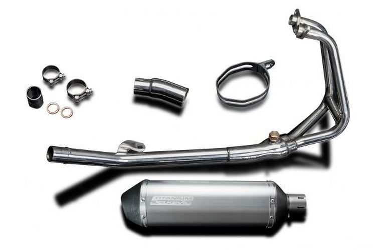 2-into-1 Exhaust System w/ 13.5-Inch XOval Muffler