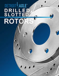Rear Drilled Slotted Rotors and Ceramic Brake Pads Kit