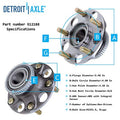 Front Wheel Bearings Rear Wheel Hub and Bearings Kit