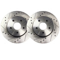 4-Piece Front & Rear Drilled and Slotted Brake Rotors Kit