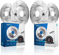 4-Piece Front and Rear Drilled/Slotted Brake Rotor Kit