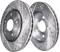 4-Piece Front and Rear Drilled/Slotted Brake Rotor Kit