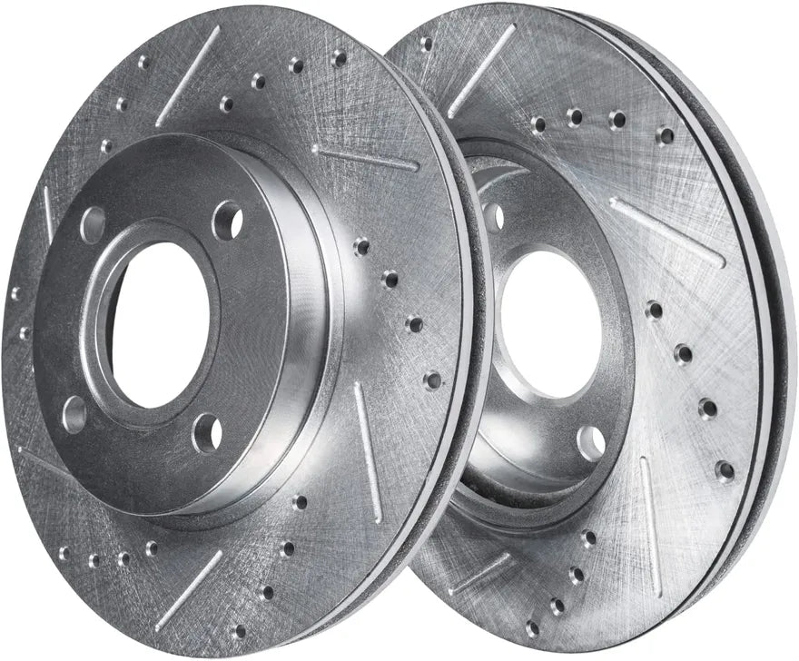 Front Drilled and Slotted Brake Rotors