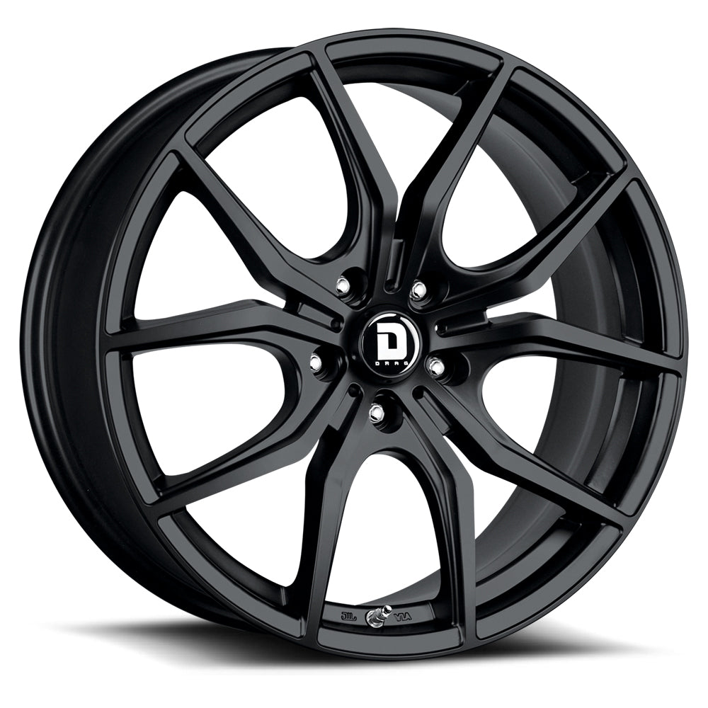 DR67 18x8 5x120 40mm Flat Black Mesh Wheel