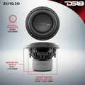 10-Inch Dual 2-Ohm Car Audio Subwoofer