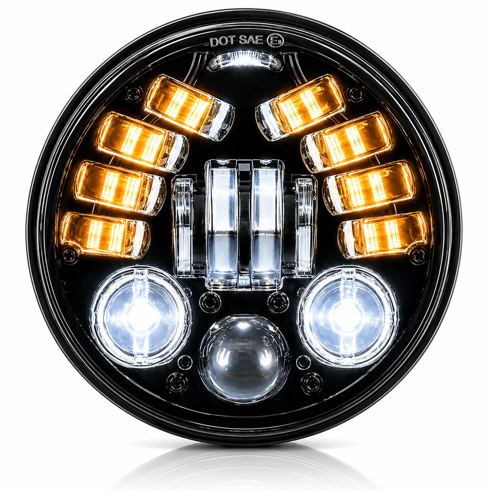 5.75" LED Projector Headlight w/ Turn Signals