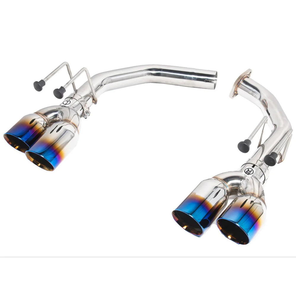 Muffler Delete Axle-Back Quad Burnt Tip Dual