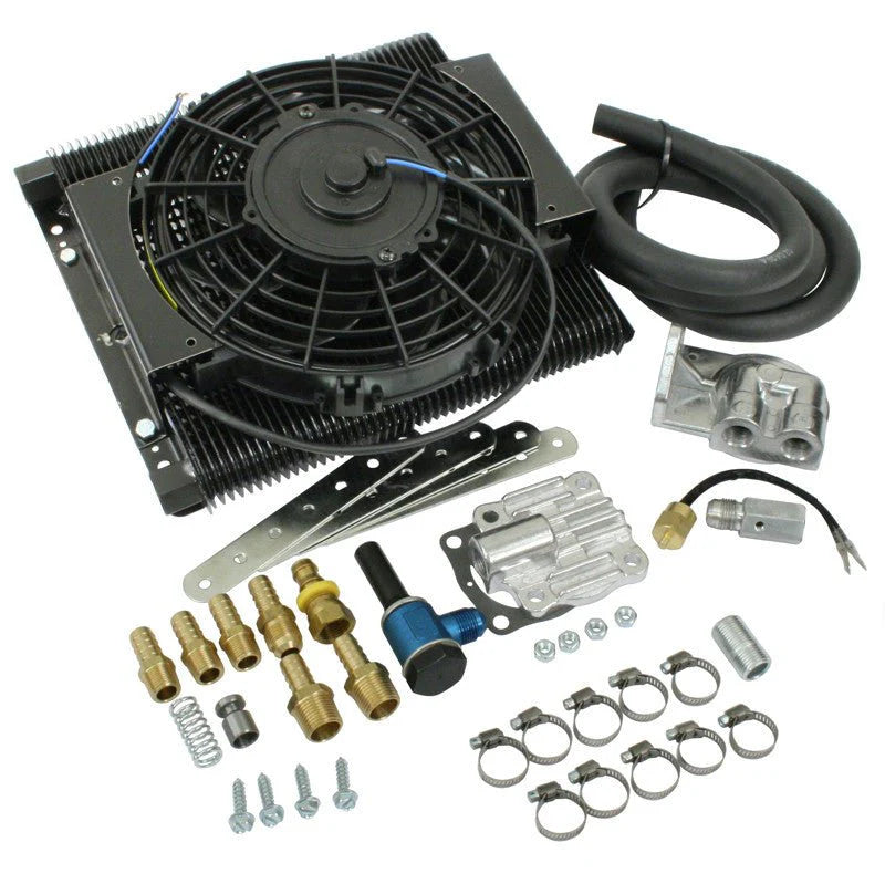 96-Plate Mesa Tru Cool Oil Cooler Kit with Electric Fan
