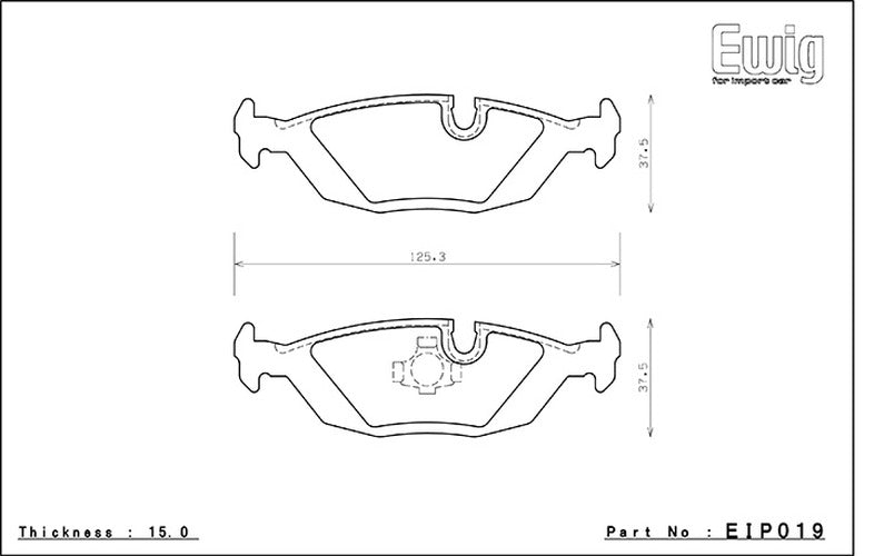 EIP019 Ceramic Carbon Rare Metal Brake Pads