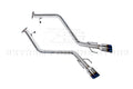 Muffler Delete Axle Back, 2.5-Inch T-304 Stainless Steel Dual 4-Inch Burnt Tip
