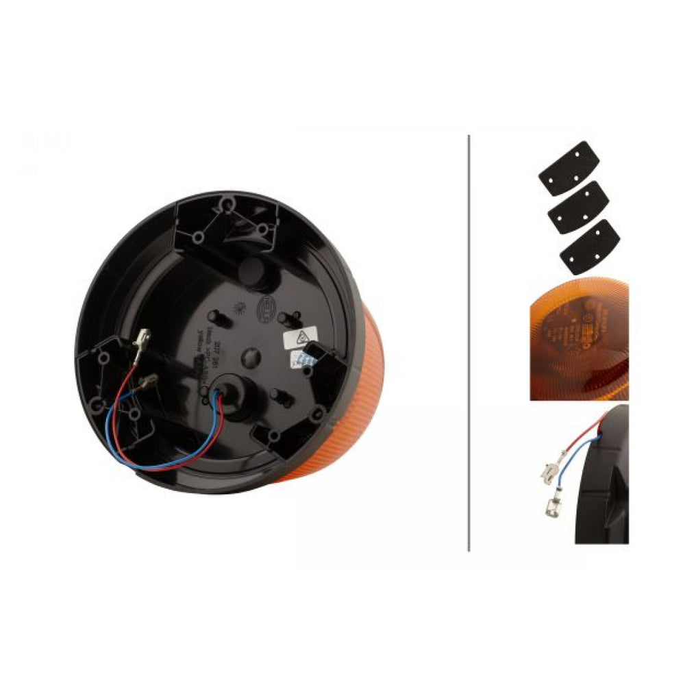 RotaLED Compact 12-24V Amber LED Rotating Beacon