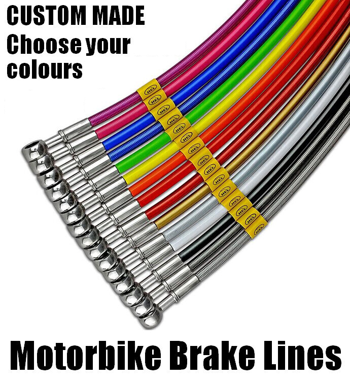 Stainless Steel Braided Brake Line Kit, 5-Piece