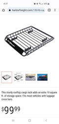 150 lb Hitch Mount Cargo Carrier, 46" L x 4-3/8" H