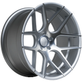 20x10 5x120 0 Offset Polished Silver Half Matt Wheel