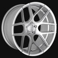 20x10 5x120 0 Offset Polished Silver Half Matt Wheel