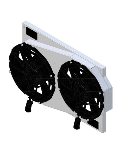 Dual 12" Brushless Fan Aluminum Shroud