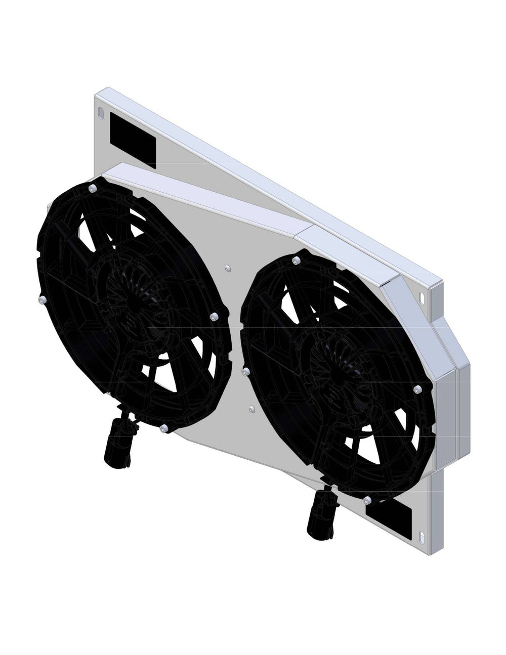 Dual 12" Brushless Fan Aluminum Shroud