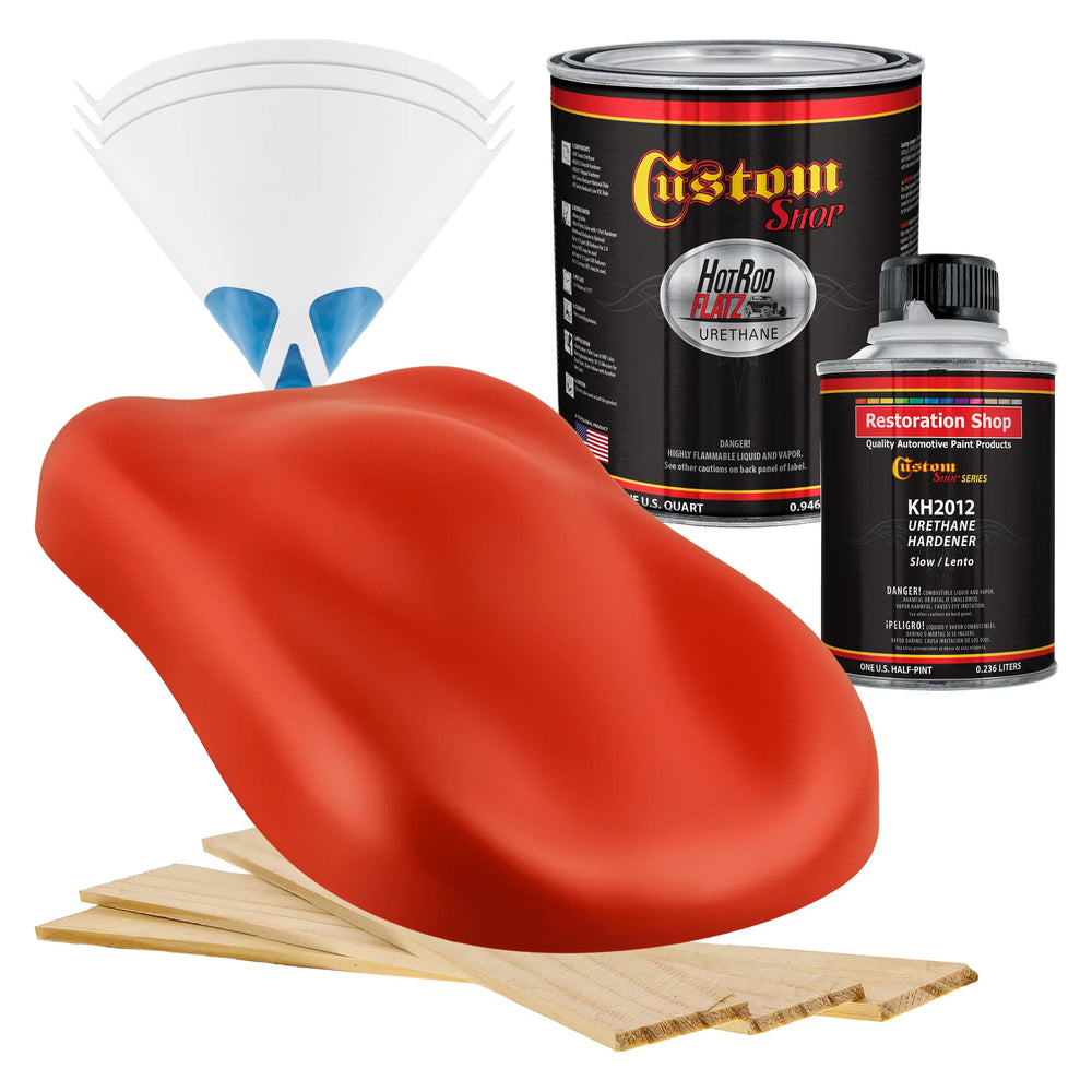 Urethane Auto Flat Paint, Quart Kit