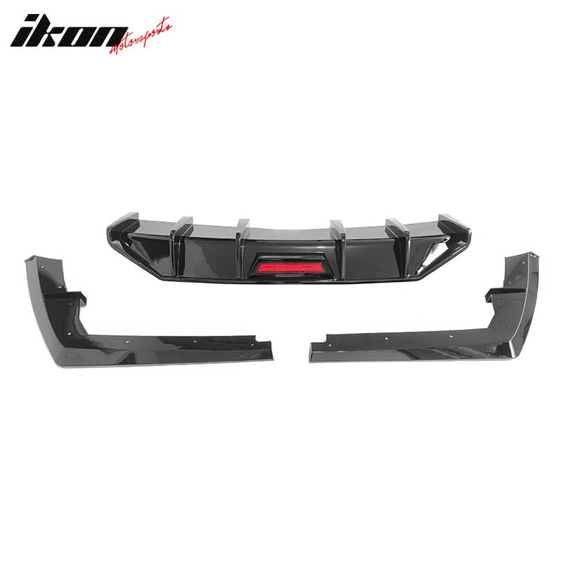 Carbon Fiber Print Rear Bumper Lip Diffuser